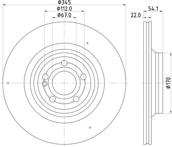 Mintex Brake Discs fits -MercedesBenz V332:5 MDC2895C (also fits other vehicles)