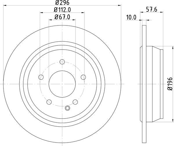 Mintex Brake Discs fits -MercedesBenz S280:5 MDC1729C (also fits other vehicles)