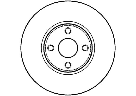 Disctech Brake Disc - Fits Citroën, Toyota - ABD2816 - Front Axle