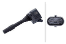 HELLA 5DA 358 168-061 Ignition Coil - 14V - 4-pin connector - Bolted