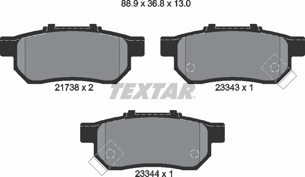 Textar Brake Pad Set - 2173801