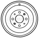 Borg & Beck Brake Drum (Single) - BBR7122 fits Fiat Grande Punto 06-