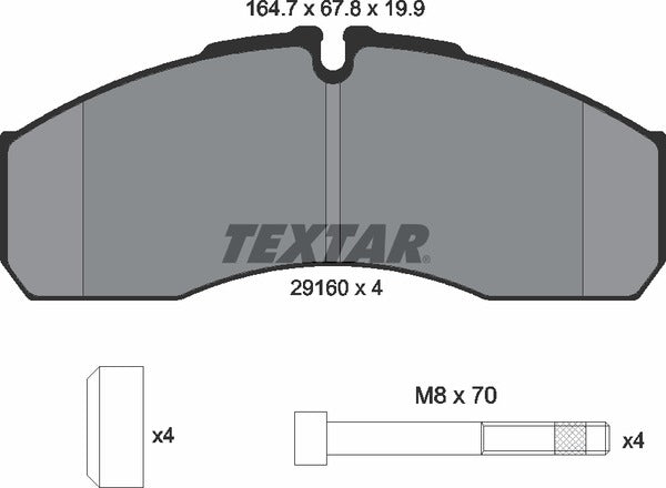 Textar Brake Pad Set - 2916004