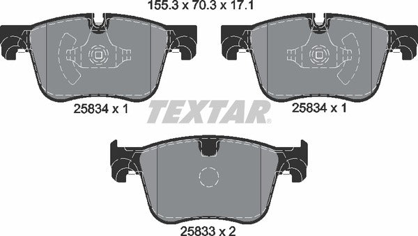 Textar Brake Pad Set - 2583401