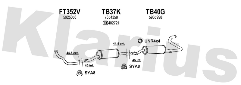 Klarius FT352V - Front Pipe  - Fits Fiat Ducato 2.4D