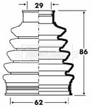 Borg & Beck Cv Joint Boot Kit Part No -BCB2882