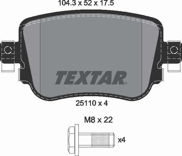 Textar Brake Pad Set - 2511003