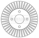 Borg & Beck Brake Disc Pair Part No -BBD5349
