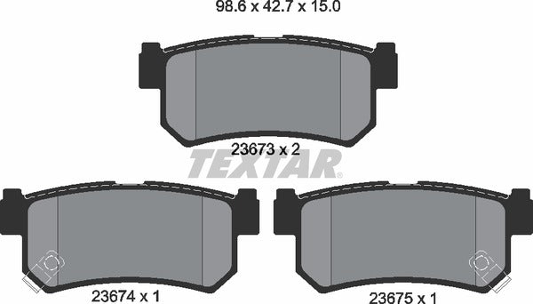 Textar Brake Pad Set - 2367301