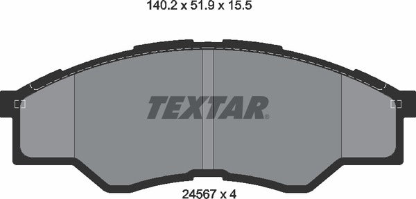 Textar Brake Pad Set - 2456701