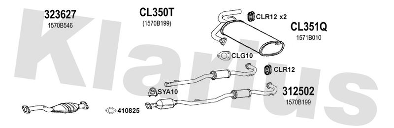 Klarius 323627 - Catalyst Type Approved Withpip  - Fits Mitsubishi ASX 1.6