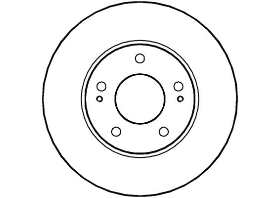 Disctech Brake Disc - Fits Mitsubishi - ABD2713 - Front Axle