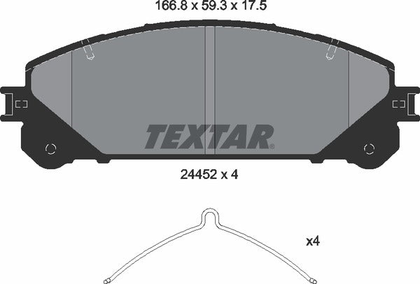 Textar Brake Pad Set - 2445201