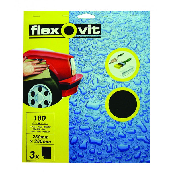 Flexovit 63642526301 Water Proof Sheets Crs Pk3