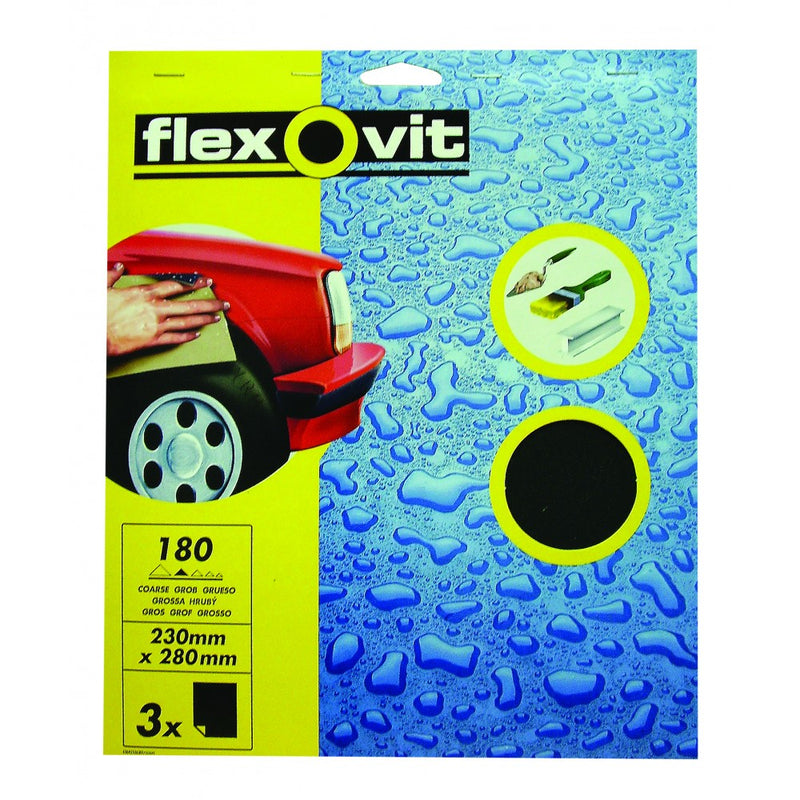 Flexovit 63642526301 Water Proof Sheets Crs Pk3