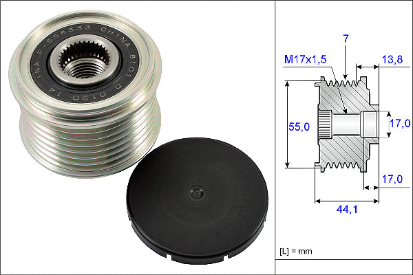 INA Alternator Freewheel Clutch - Part No - 535016710