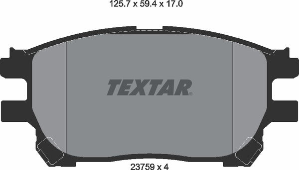 Textar Brake Pad Set - 2375901