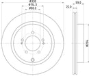 Mintex Brake Discs fits -Mitsubishi V344:5 MDC2246 (also fits other vehicles)