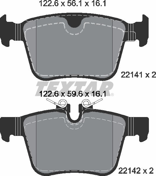 Textar Brake Pad Set - 2214101