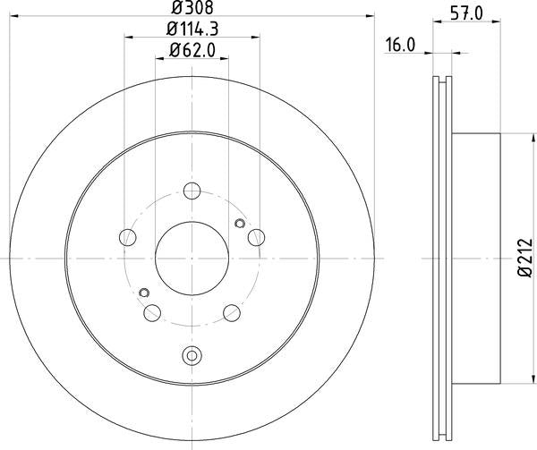 Mintex Brake Discs fits -Suzuki V320:5 MDC2180 (also fits other vehicles)