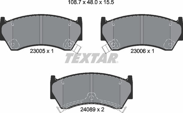 Textar Brake Pad Set - 2300501
