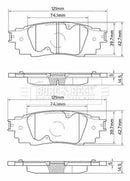 Borg & Beck Rear Brake Pad Set -BBP2575