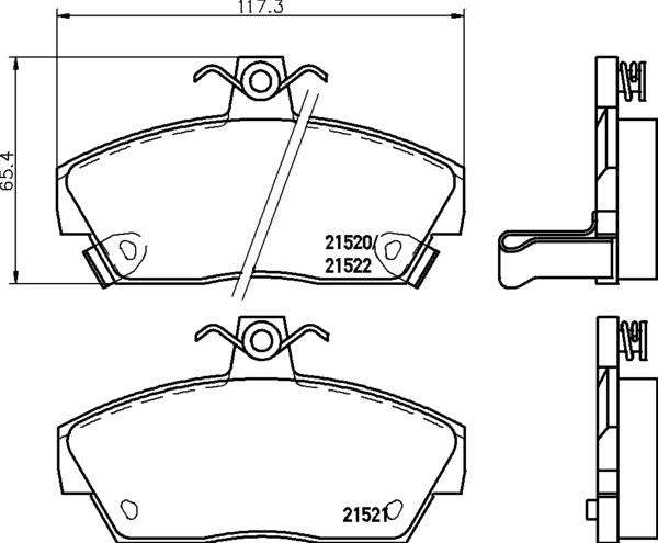 Mintex Brake Pad Set fits -Rover MDB1409 (also fits other vehicles)