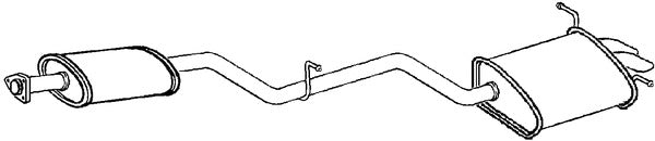 Klarius MZ421B - Box With Tail Pipe  - Fits Mercedes C200 2.0i