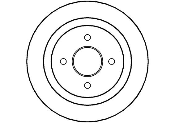 Disctech Brake Disc - Fits Citroën, Ford - ABD3398 - Rear Axle