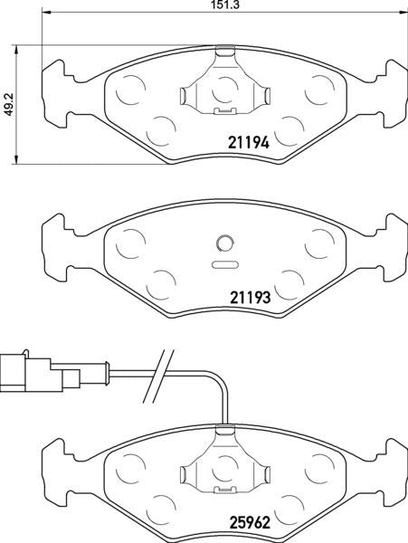 Mintex Brake Pad Set fits - MDB3436 (also fits other vehicles)