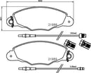 Mintex Brake Pad Set fits -Peugeot MDB2106 (also fits other vehicles)