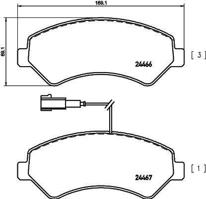 Citroen Brake Pad Set - PAD2848