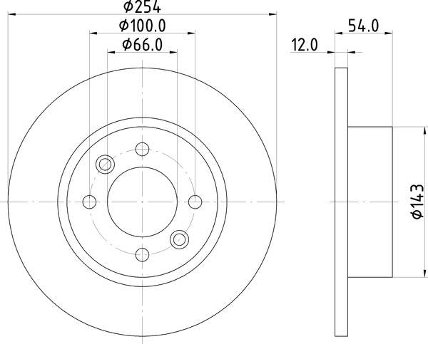 Mintex Brake Discs fits -Renault V302:6 MDC870 (also fits other vehicles)