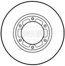Borg & Beck Brake Disc Single Part No -BBD6019S