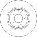 Disctech Brake Disc - Fits Bmw, Ssangyong - ABD3425 - Front Axle