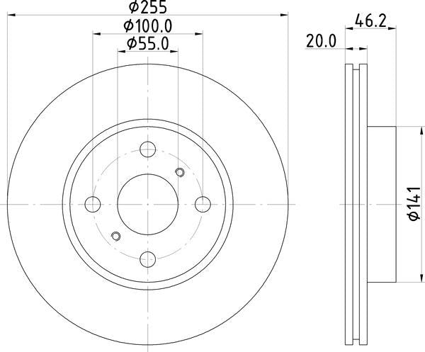 Mintex Brake Discs fits -Aston Martin Toyota V320:5 MDC2172 (also fits other vehicles)