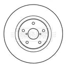 Borg & Beck Brake Disc Single Part No -BBD6035S