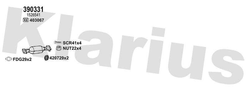 Klarius 390331 - Diesel Particulate Filter  - Fits Ford Tourneo Connect 1.8TDCI