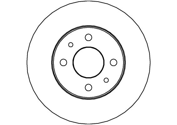 Disctech Brake Disc - Fits Autobianchi, Renault - ABD3049 - Front Axle