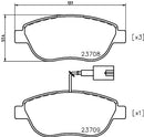 Fiat Vauxhall Brake Pad Set - PAD3015