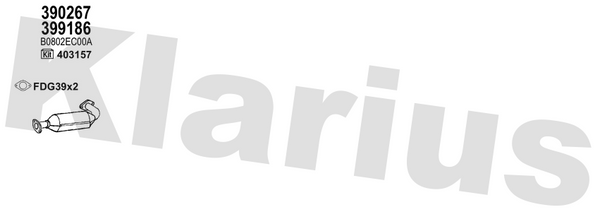 Klarius 399186 - Diesel Particulate Filter  - Fits Nissan Navara 2.5DCi