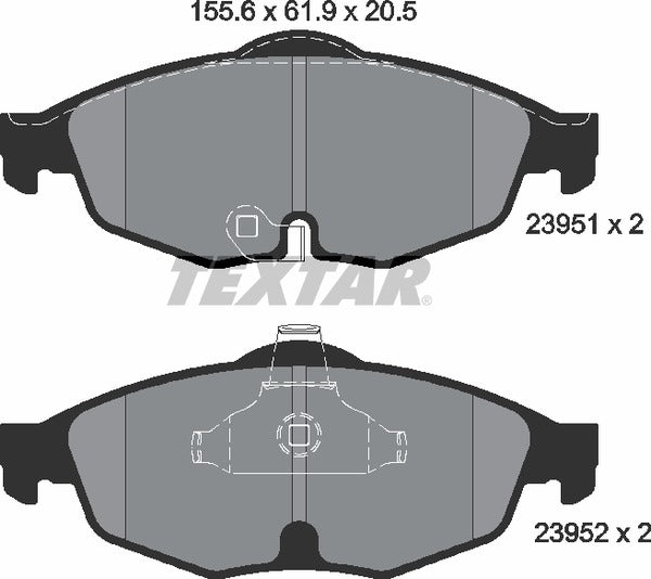 Textar Brake Pad Set - 2395101