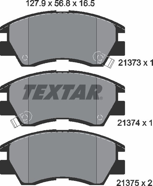Textar Brake Pad Set - 2137301