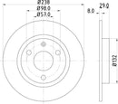 Mintex Brake Discs fits -Citroën Mega Peugeot V240:4 MDC401 (also fits other vehicles)