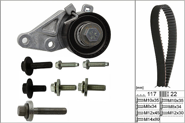 INA Timing Belt Set - Part No - 530014010