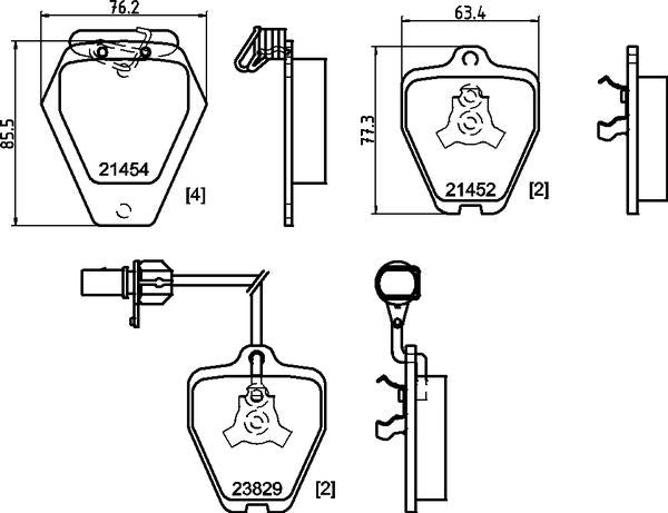 Mintex Brake Pad Set fits -Audi MDB2145 (also fits other vehicles)