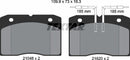 Textar Brake Pad Set - 2104801