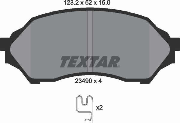 Textar Brake Pad Set - 2349002