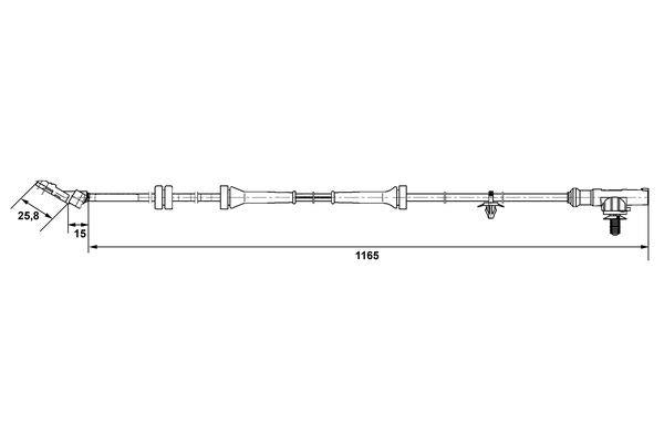 Bosch Wheel Speed Sensor Part No - 0265007537