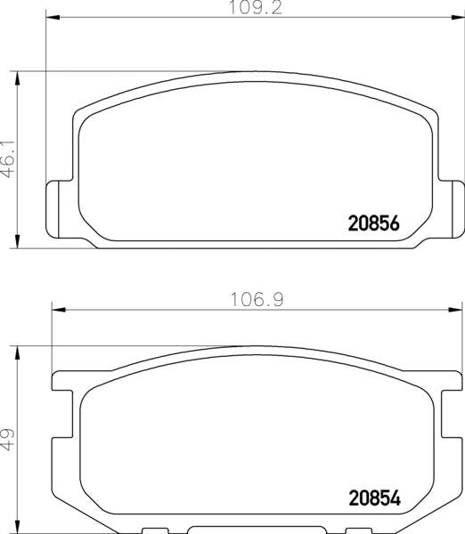 Mintex Brake Pad Set fits -Toyota MDB1193 (also fits other vehicles)